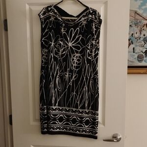 Black and White Floral Dress